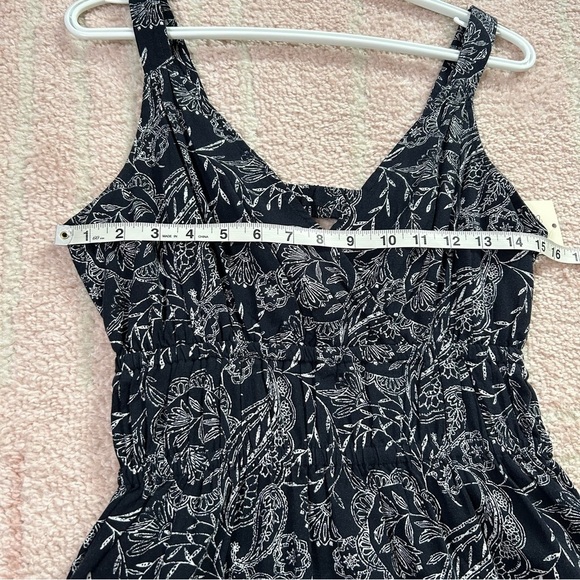 NWT Universal Thread Navy and White Floral Maxi Dress Size Small Cotton Blend - Picture 5 of 11